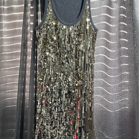 Dolce & Gabbana Gold Sequin Mini Dress - Picture 2 of 2